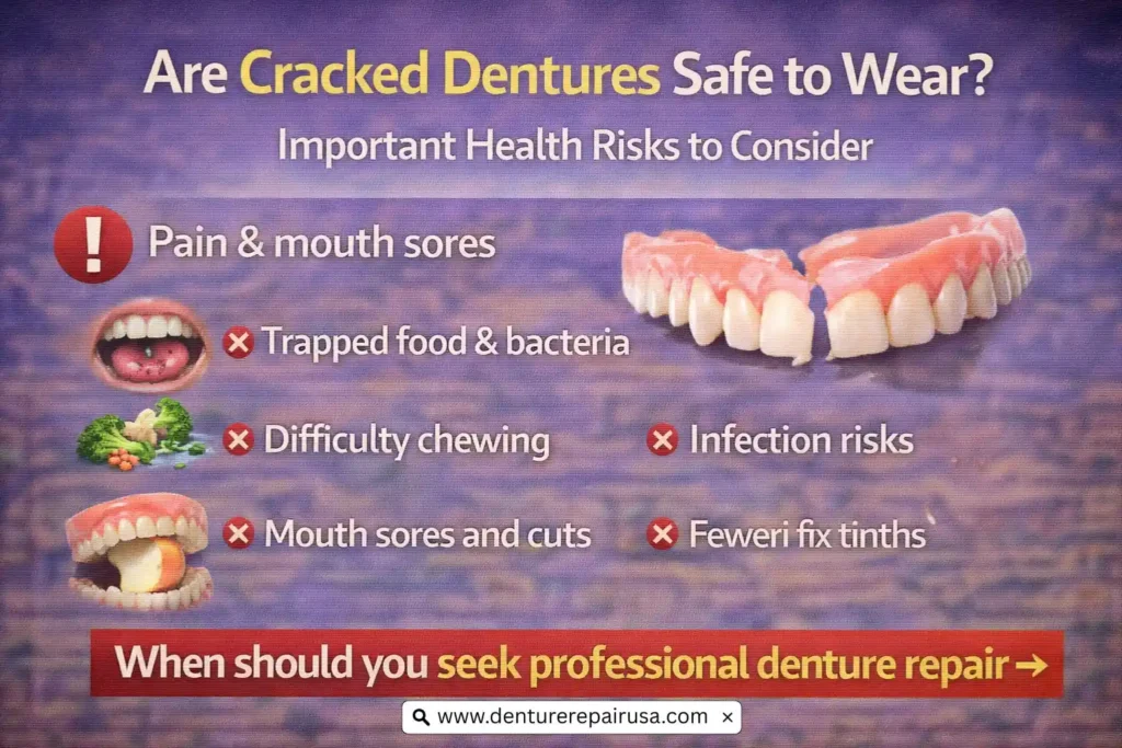 Are Cracked Dentures Safe to Wear