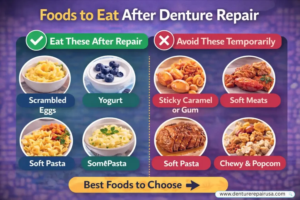 Best Foods to Eat After Denture Repair
