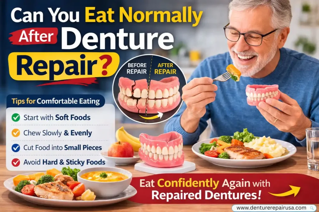 Can You Eat Normally After Denture Repair?