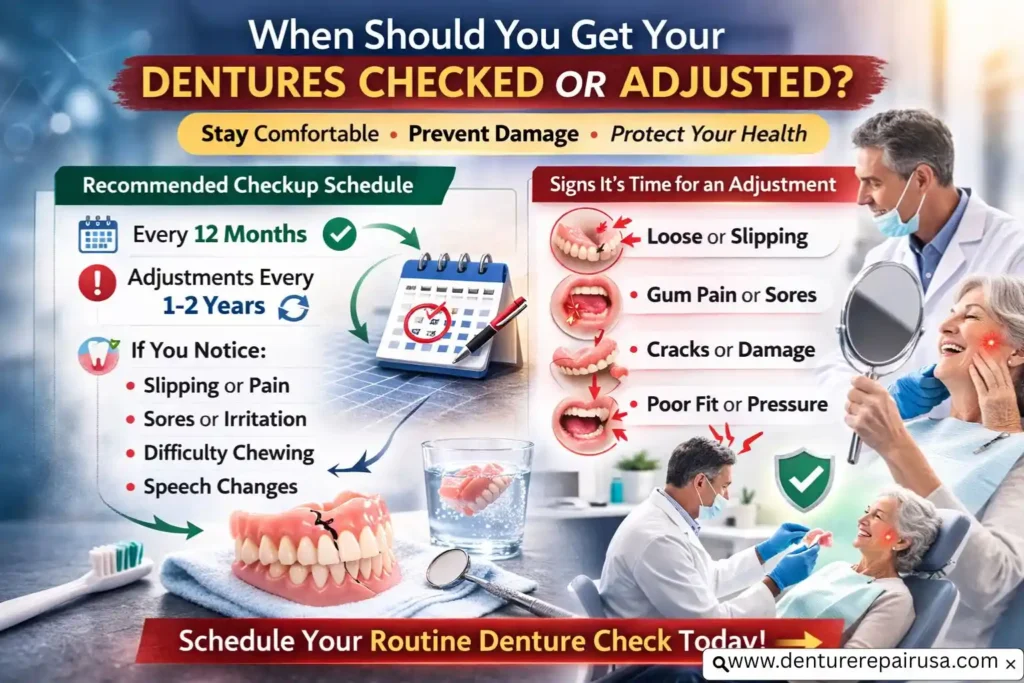 How Often Should Dentures Be Checked or Adjusted 
