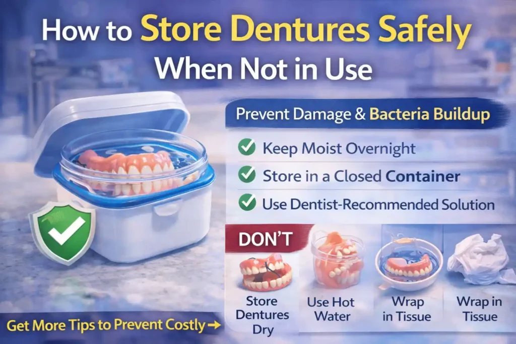 How to Store Dentures Safely When Not in Use
