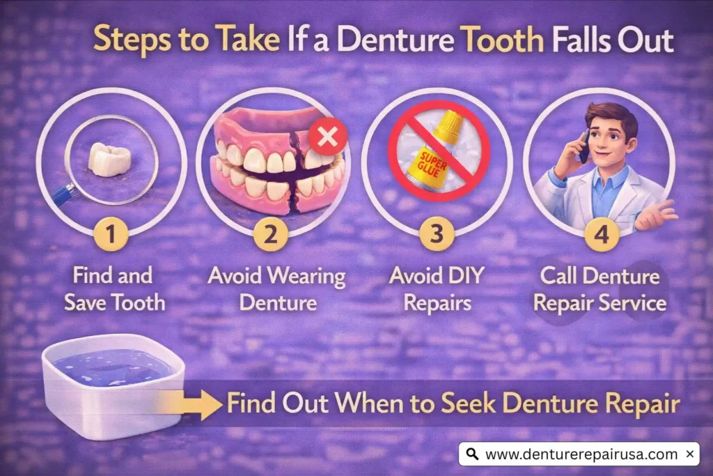 What to Do If a Denture Tooth Falls Out