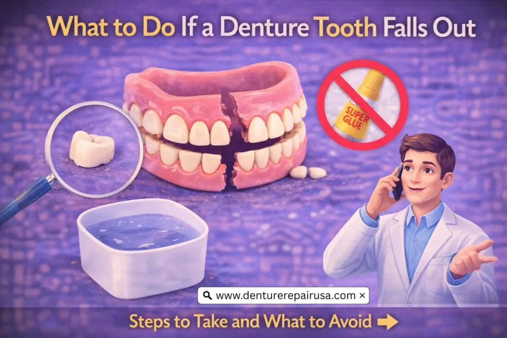 What to Do If a Denture Tooth Falls Out