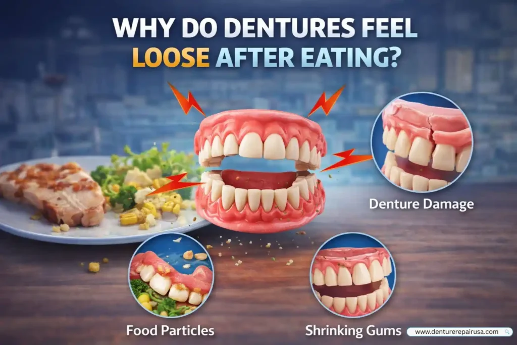 Why Do Dentures Feel Loose After Eating?